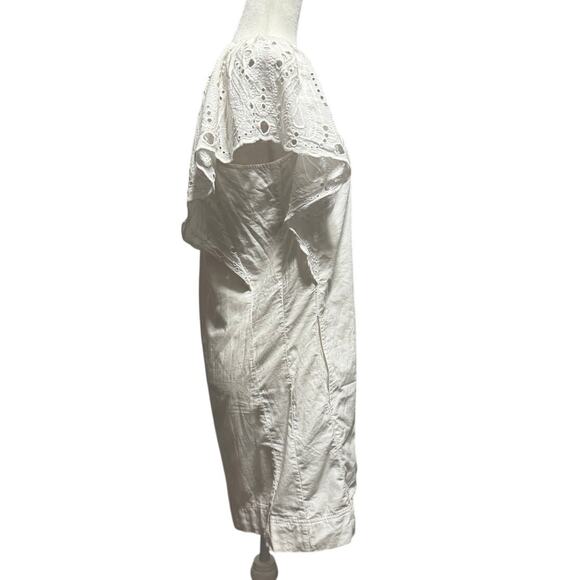 La Fée Maraboutée White Flutter Sleeve Dress, FR 38 (US M) - Picture 5 of 7